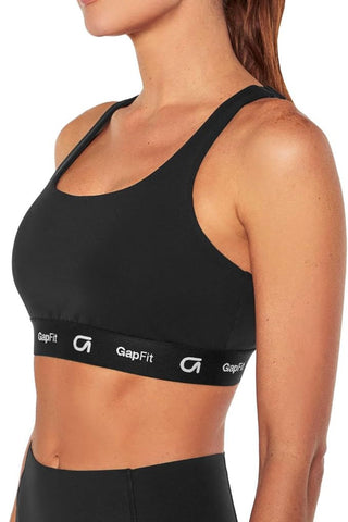 GapFit Racerback Sports Bra Black