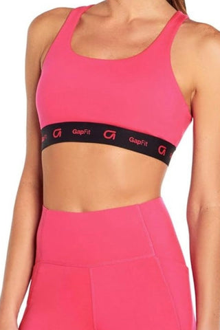 GapFit Racerback Sports Bra Pink