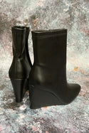 Women’s Black Wedge Boot