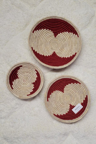 Buy red Wall Hanging Swirl Baskets (small)